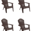 Supreme Relax Set Of 4 Chairs, Globus Brown Plastic Cafeteria Chair  (Brown, Set of 4, Pre-assembled)